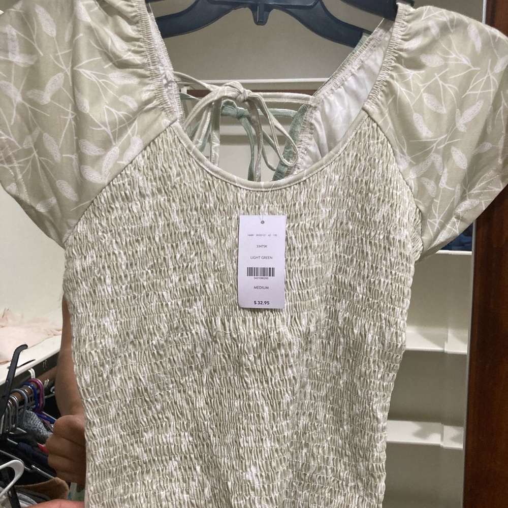 Light green top